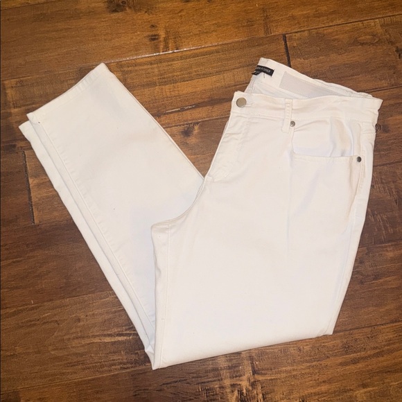 EILEEN FISHER Women’s WHITE JEANS Stretch size 14 organic cotton USA - Picture 2 of 8